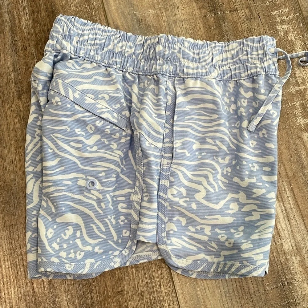 ATHLETA Girl Dive in Boardshort Nina Animal Blue size 7